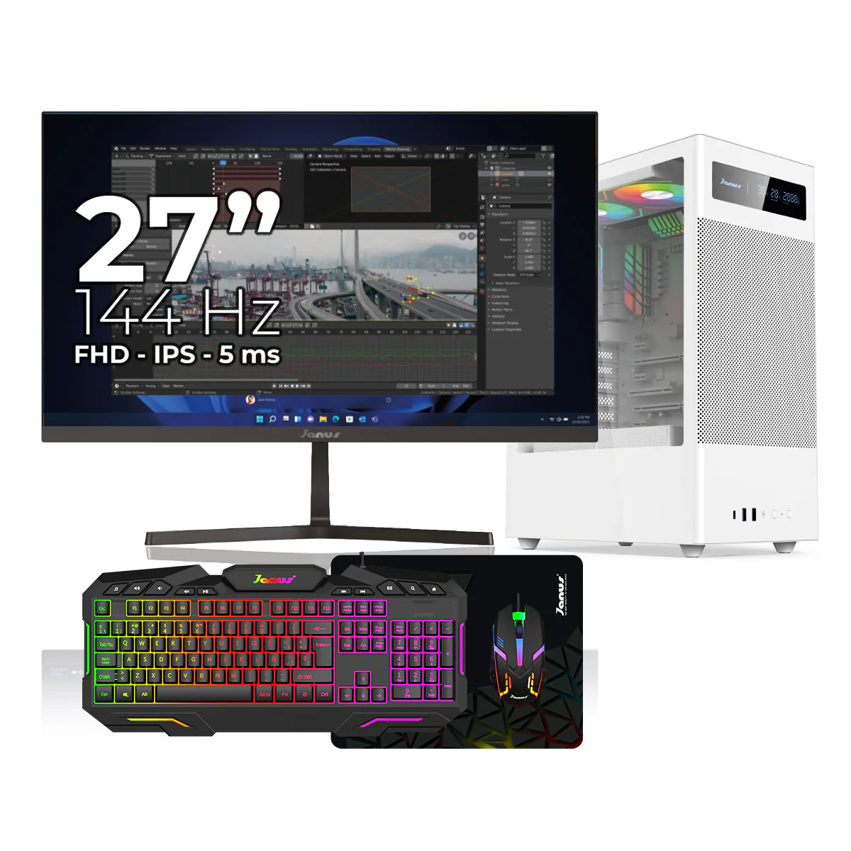 Computador de Escritorio Janus AMD RYZEN 5 8600G Memoria RAM 16GB DDR5 SSD 512GB M.2   Board B650M-H/M.2    Fuente Janus 400W - Image 4