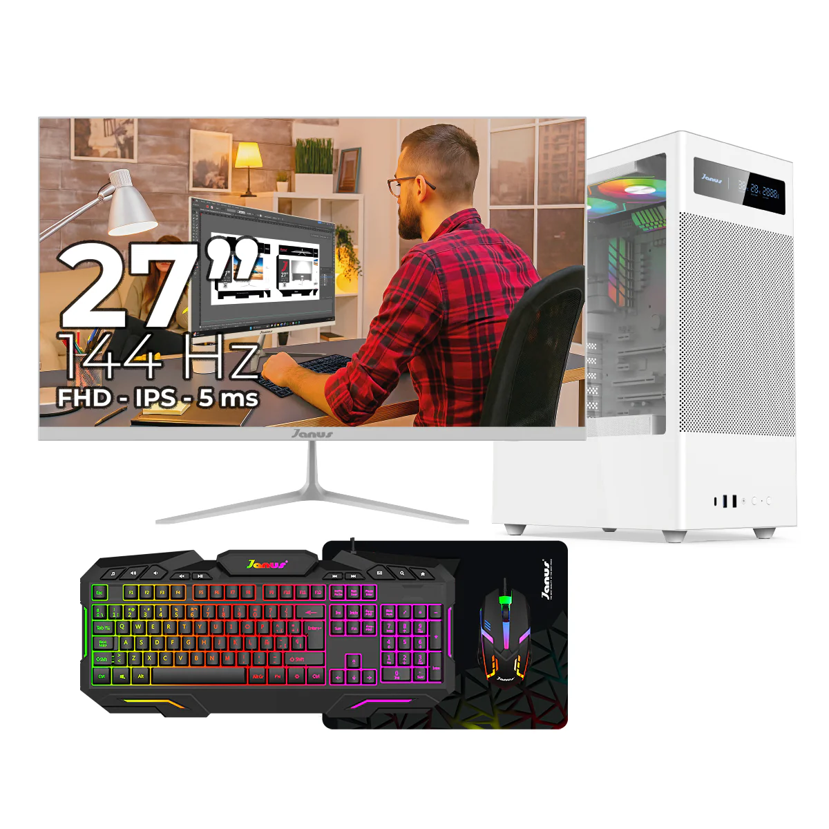 Computador de Escritorio Janus AMD RYZEN 5 8600G Memoria RAM 16GB DDR5 SSD 512GB M.2   Board B650M-H/M.2    Fuente Janus 400W - Image 5