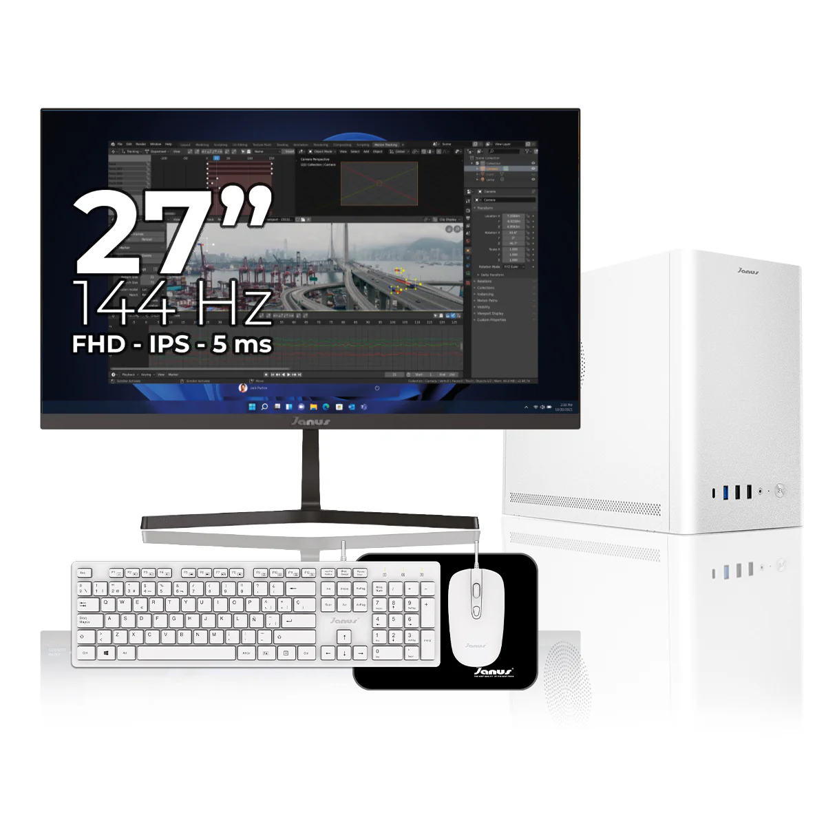 Computador de Escritorio Janus INTEL CORE I5 12400 Memoria RAM 8GB SSD 512GB M.2   Board H610M    Fuente Janus 400W - Image 5