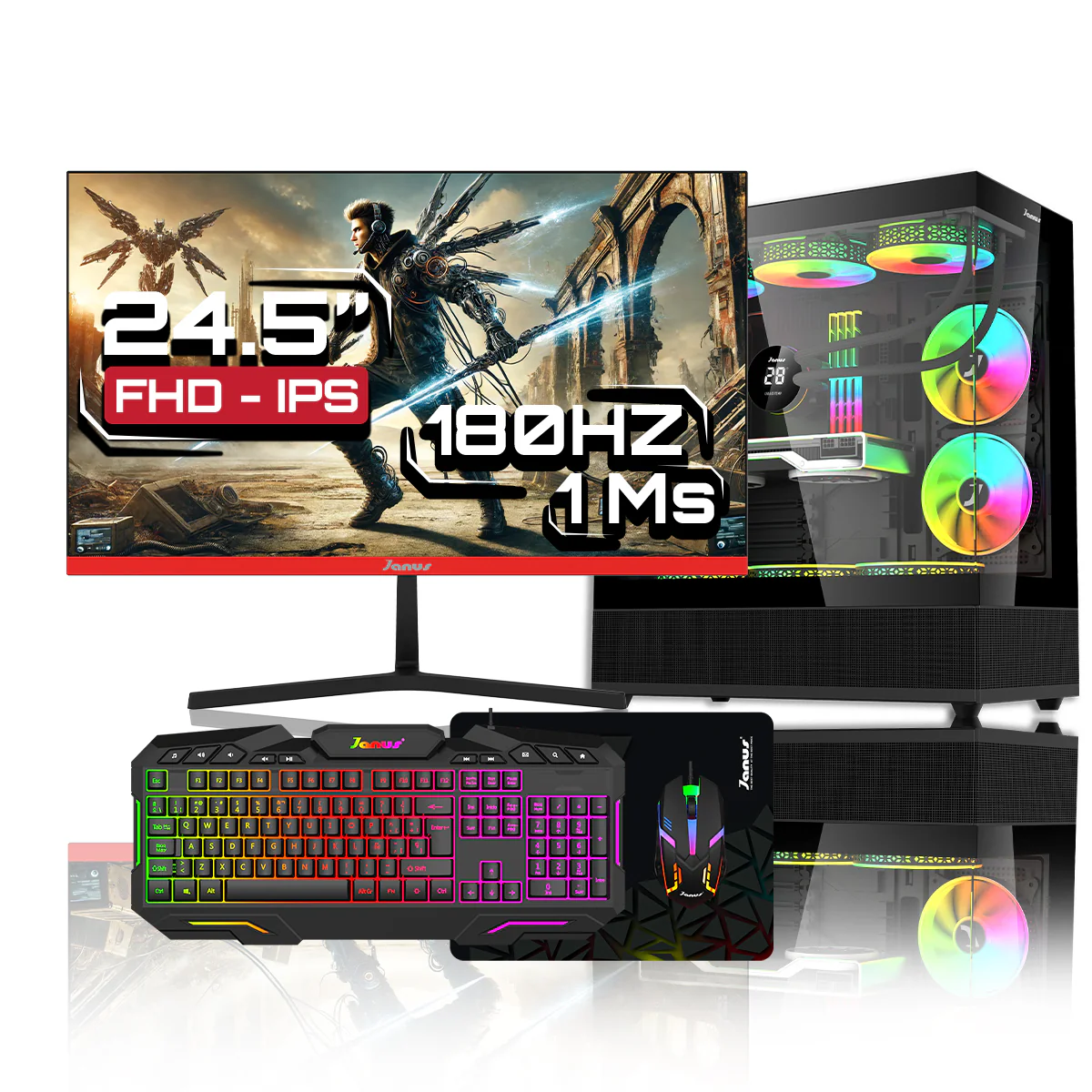 Computador Gamer Janus Amd Ryzen 5 5600Gt Memoria Ram 16Gb Rgb Ssd 1Tb M.2 Board A520M Fuente Janus 400W - Image 3