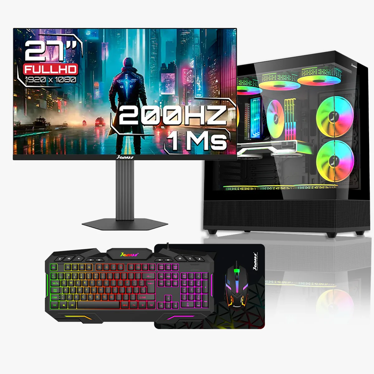 Computador Gamer Janus Amd Ryzen 5 5600Gt Memoria Ram 16Gb Rgb Ssd 1Tb M.2 Board A520M Fuente Janus 400W - Image 6