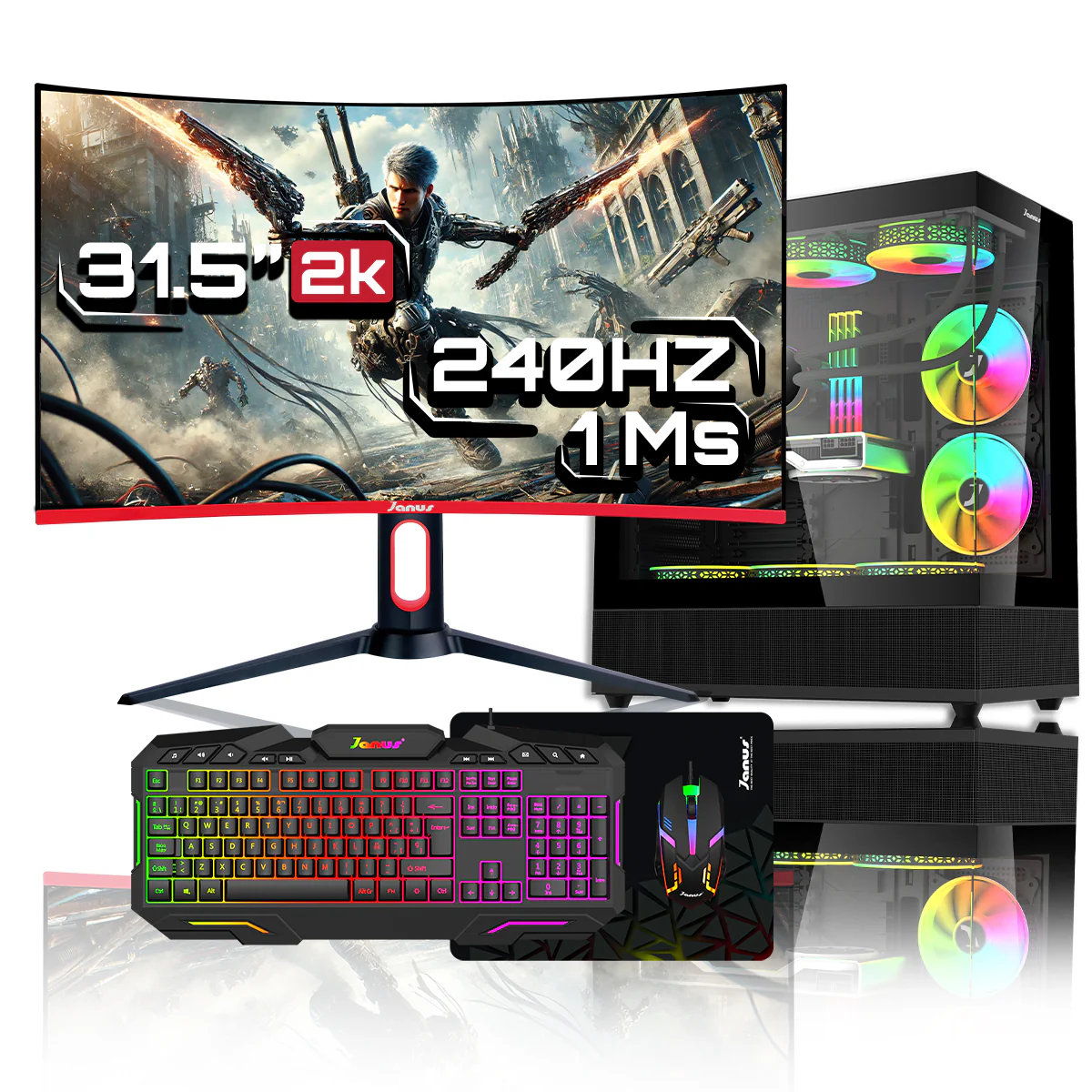 Computador Gamer Janus Amd Ryzen 5 5600Gt Memoria Ram 16Gb Rgb Ssd 1Tb M.2 Board A520M Fuente Janus 400W - Image 7