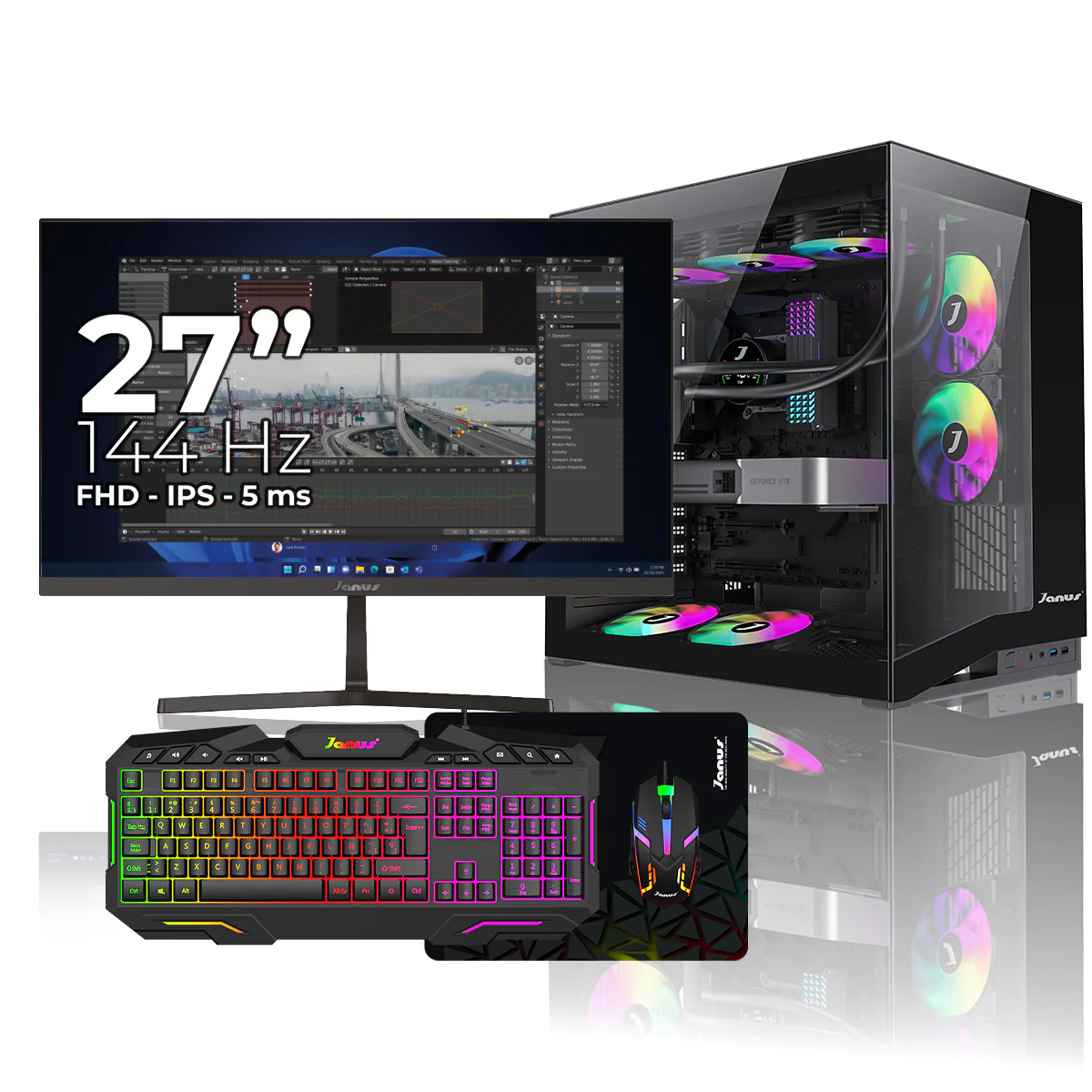 Computador de Escritorio Janus INTEL CORE I5 12400 Memoria RAM 16GB SSD 512GB M.2 Board B760M-C/D4 Fuente Janus 850W + 80 GOLD - Image 4
