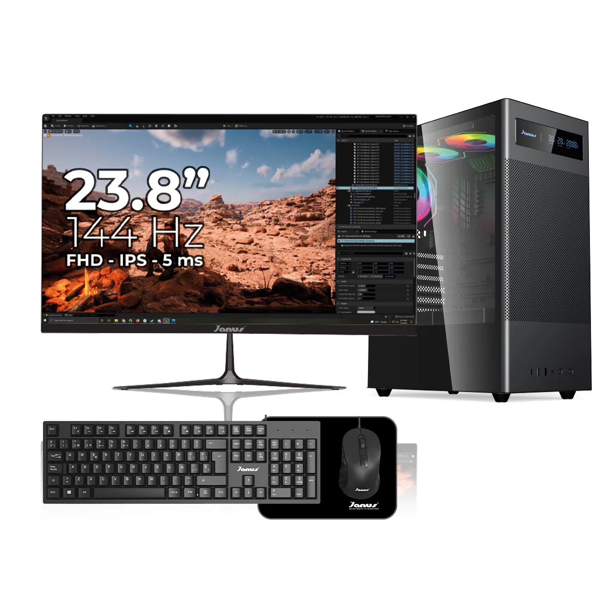 Computador de Escritorio Janus INTEL CORE I7 14700 Memoria RAM 16GB SSD 512GB M.2   Board H610M-A PRO    Fuente Janus 650W 80 PLUS BRONZE - Image 2