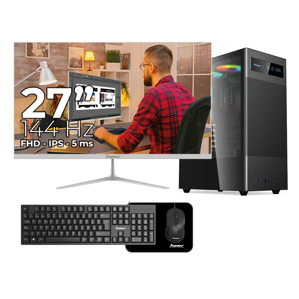 Computador de Escritorio Janus INTEL CORE I7 14700 Memoria RAM 16GB SSD 512GB M.2   Board H610M-A PRO    Fuente Janus 650W 80 PLUS BRONZE - Image 5
