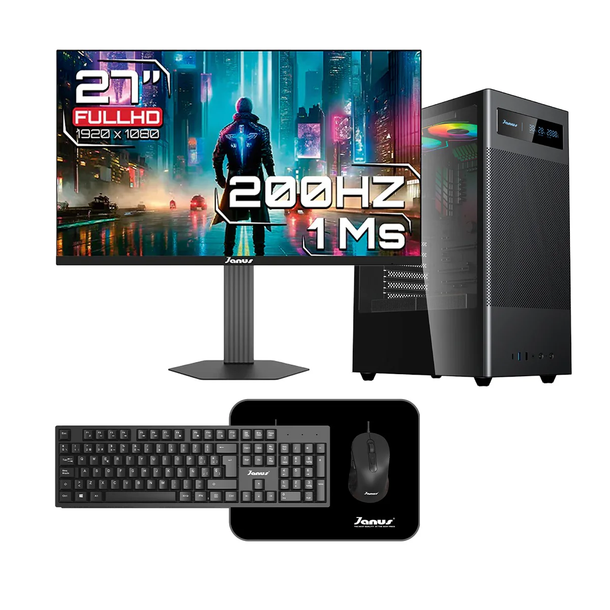 Computador de Escritorio Janus INTEL CORE I7 14700 Memoria RAM 16GB SSD 512GB M.2   Board H610M-A PRO    Fuente Janus 650W 80 PLUS BRONZE - Image 6