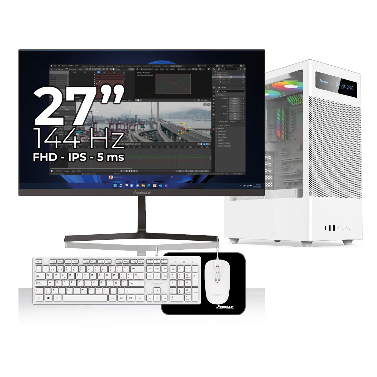 Computador de Escritorio Janus INTEL CORE I5 12400 Memoria RAM 16GB SSD 512GB M.2   Board H610M-A PRO    Fuente Janus 400W - Image 4
