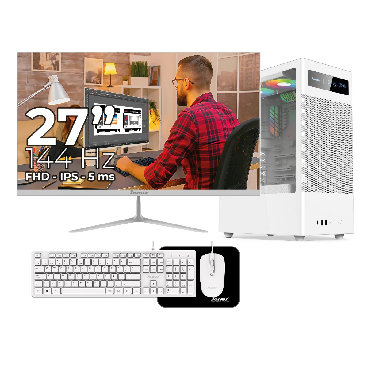 Computador de Escritorio Janus INTEL CORE I5 12400 Memoria RAM 16GB SSD 512GB M.2   Board H610M-A PRO    Fuente Janus 400W - Image 5