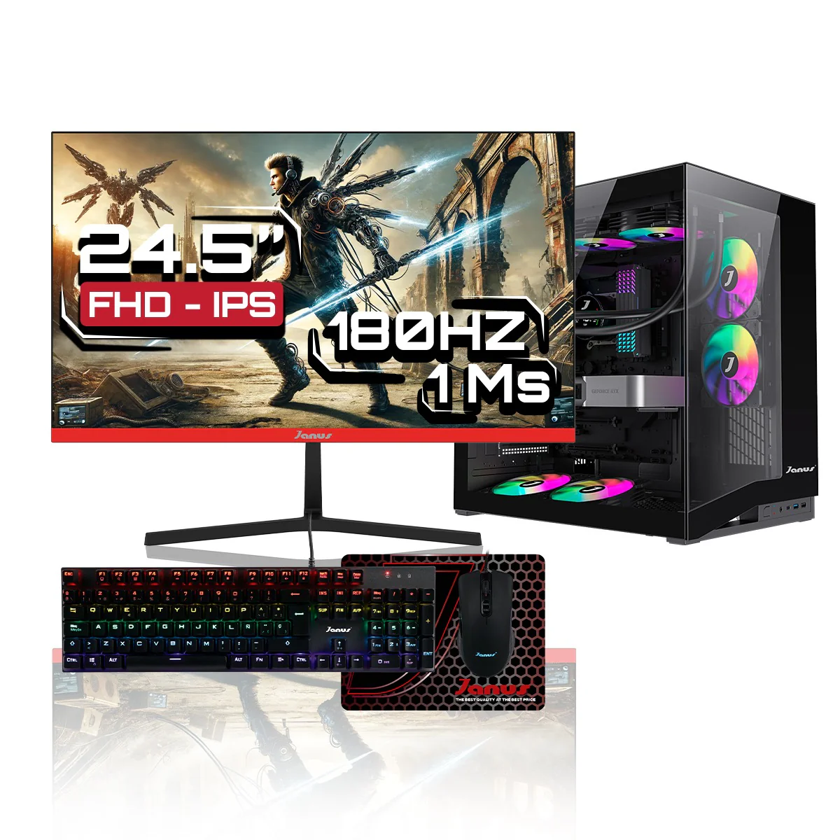 Computador de Escritorio Janus AMD RYZEN 5 8600G Memoria RAM 16GB RGB SSD 512GB M.2 RX 9060 XT Board B840M-B PRO Refrigeracion Liquida 360MM BLANCA Fuente Janus 850W + 80 GOLD - Image 3