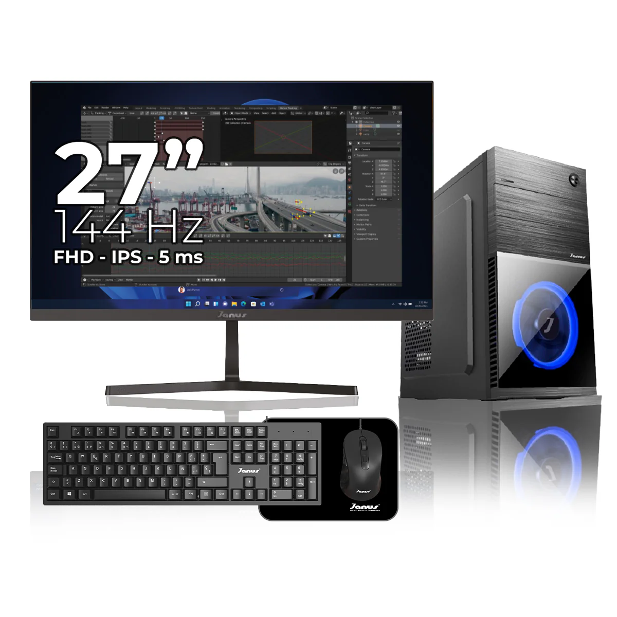 Computador de Escritorio Janus AMD RYZEN 3 3200G Memoria RAM 8GB SSD 512GB SATA Board B450M Fuente Janus 400W - Image 4