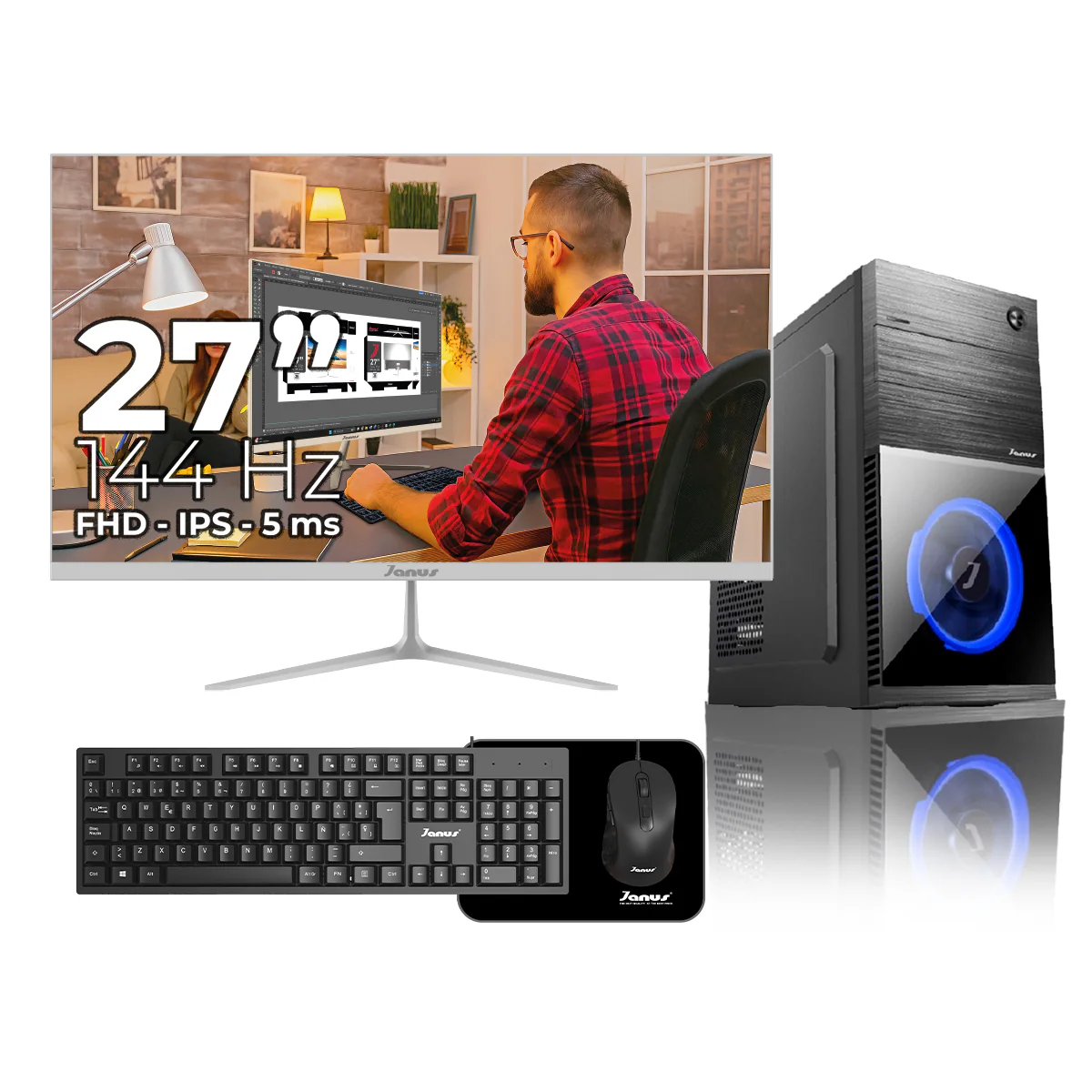 Computador de Escritorio Janus AMD RYZEN 3 3200G Memoria RAM 8GB SSD 512GB SATA Board B450M Fuente Janus 400W - Image 5