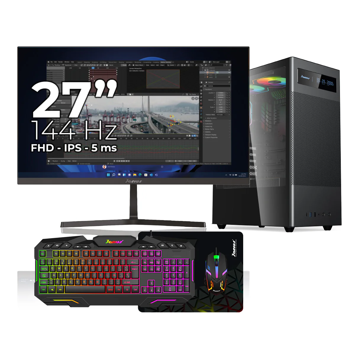 Computador de Escritorio Janus AMD RYZEN 5 8600G Memoria RAM 16GB DDR5 SSD 512GB M.2   Board B650M-H/M.2    Fuente Janus 400W - Image 4