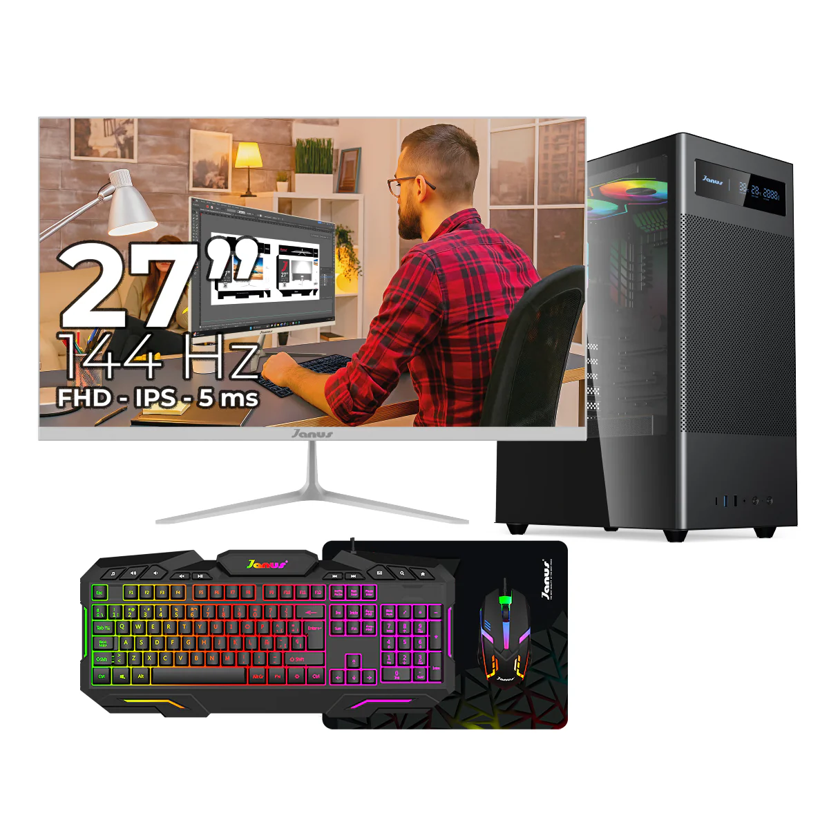 Computador de Escritorio Janus AMD RYZEN 5 8600G Memoria RAM 16GB DDR5 SSD 512GB M.2   Board B650M-H/M.2    Fuente Janus 400W - Image 5