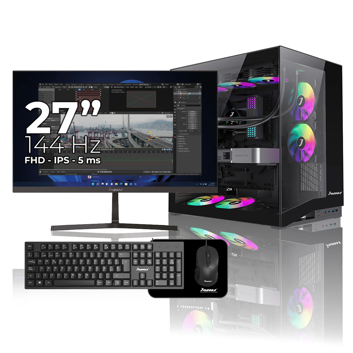 Computador de Escritorio Janus INTEL CORE I5 12400 Memoria RAM 16GB SSD 512GB M.2   Board H610M-A PRO    Fuente Janus 400W - Image 4