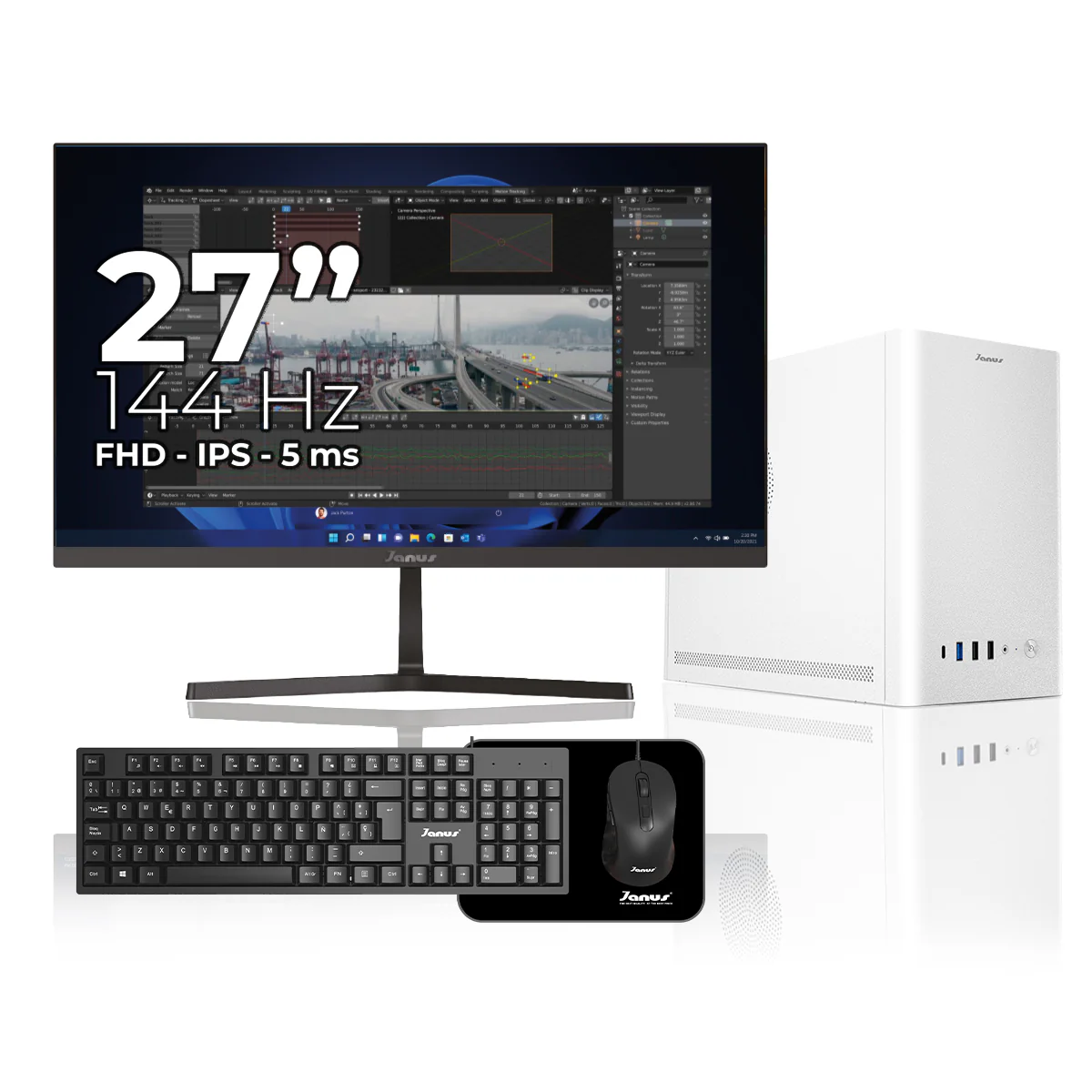 Computador de Escritorio Janus INTEL CORE I5 12400 Memoria RAM 8GB SSD 512GB M.2   Board H610M    Fuente Janus 400W - Image 5