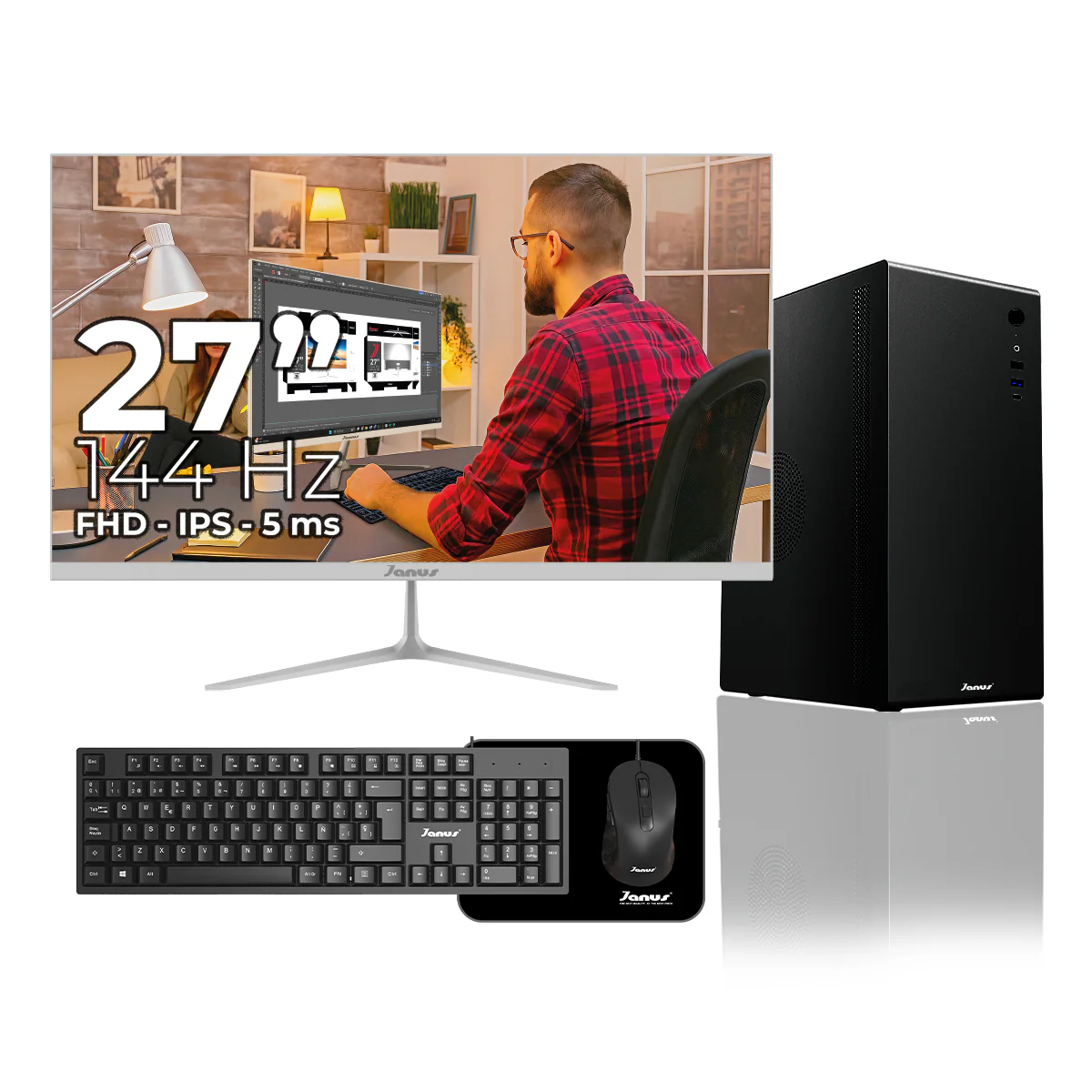 Computador de Escritorio Janus AMD RYZEN 7 5700G Memoria RAM 16GB SSD 2TB SATA Board A520M Fuente Janus 400W - Image 5
