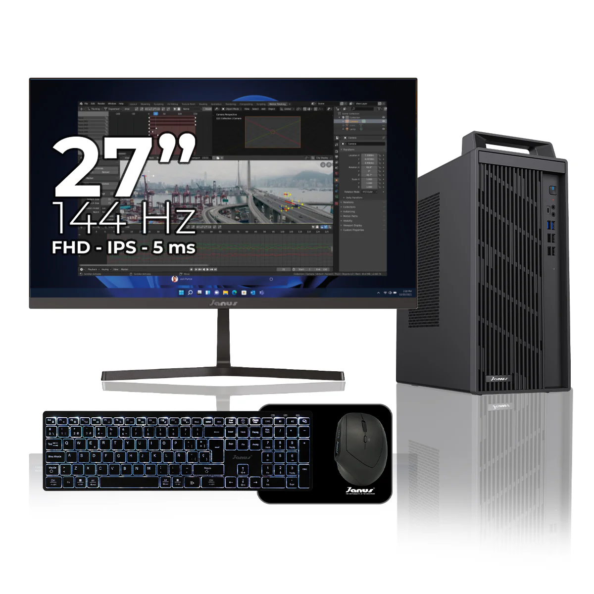 Computador de Escritorio Janus AMD RYZEN 5 8500G Memoria RAM 16GB DDR5 SSD 512GB M.2   Board B840M-B PRO    Fuente Janus 400W - Image 4