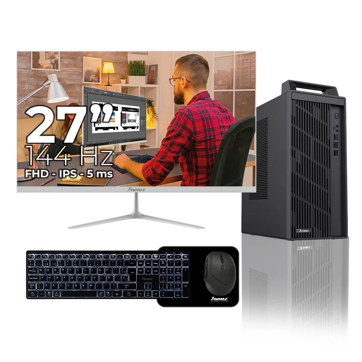 Computador de Escritorio Janus AMD RYZEN 5 8500G Memoria RAM 16GB DDR5 SSD 512GB M.2   Board B840M-B PRO    Fuente Janus 400W - Image 5