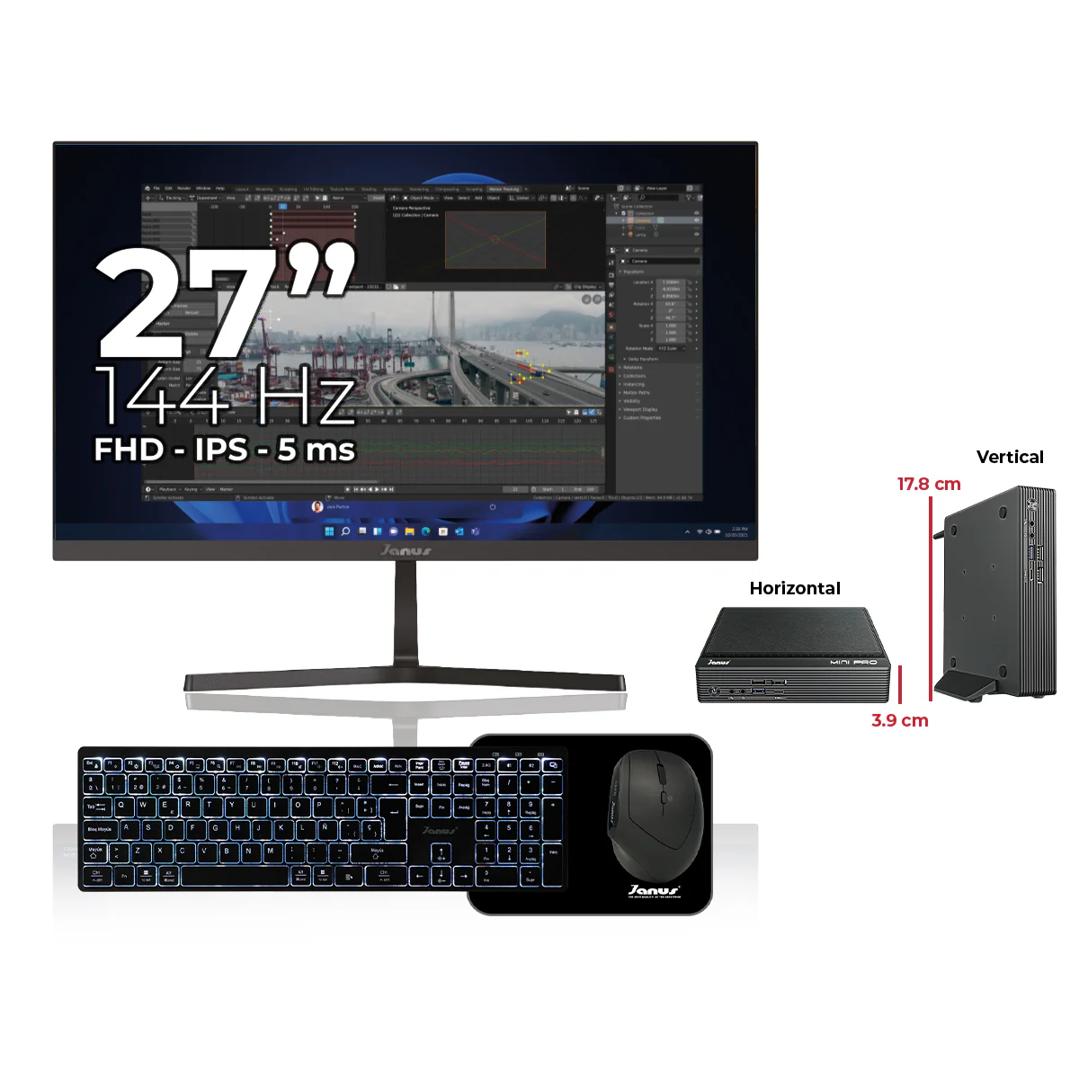 Computador de Escritorio Janus INTEL CORE I5 12400 Memoria RAM 8GB DDR5 SO-DIMM SSD 512GB M.2 Board H610M Fuente Janus 19V 7.9A - Image 4