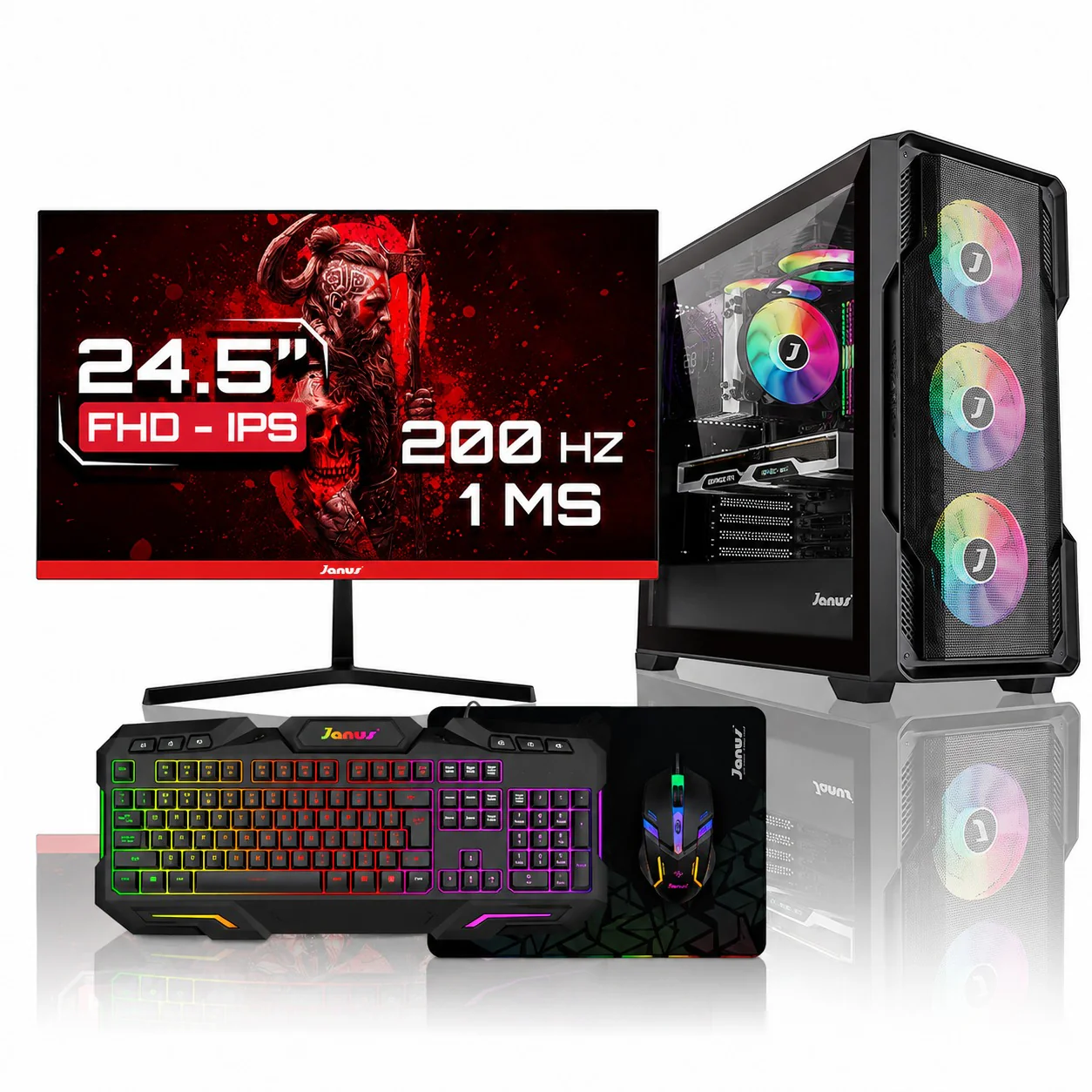Computador Gamer Janus AMD RYZEN 5 8600G MEMORIA RAM 16GB RGB DDR5 SSD 512GB M.2 Board B650M-HDV FUENTE Janus 650W 80 PLUS BRONZE - Image 3