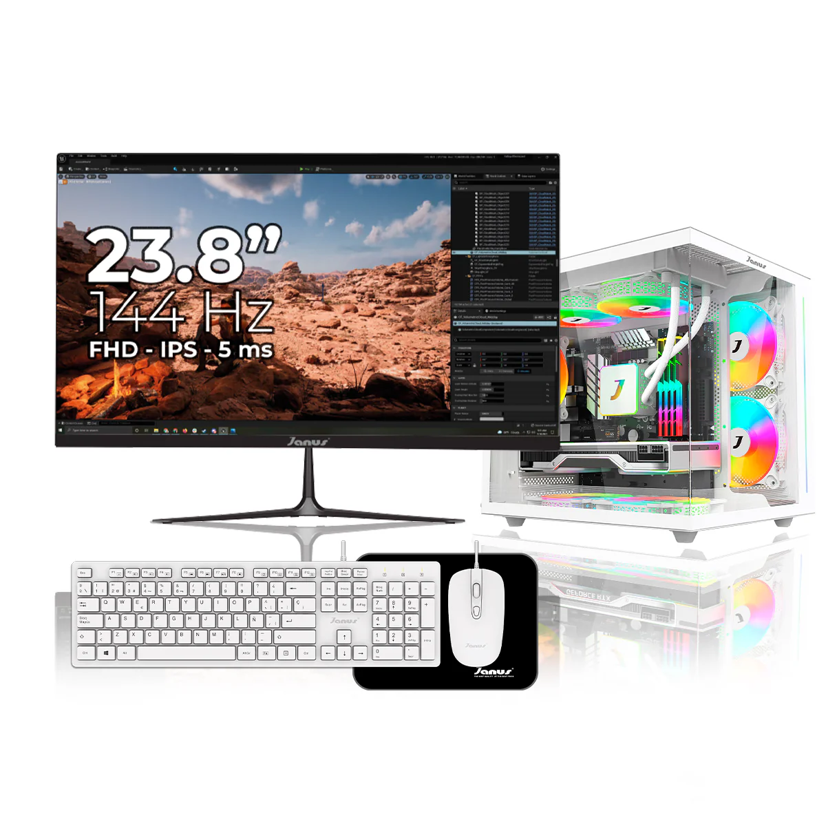 Computador Gamer Janus INTEL CORE I5 14400 MEMORIA RAM 16GB SSD 512GB M.2 Board H610M FUENTE Janus 650W 80 PLUS BRONZE - Image 2