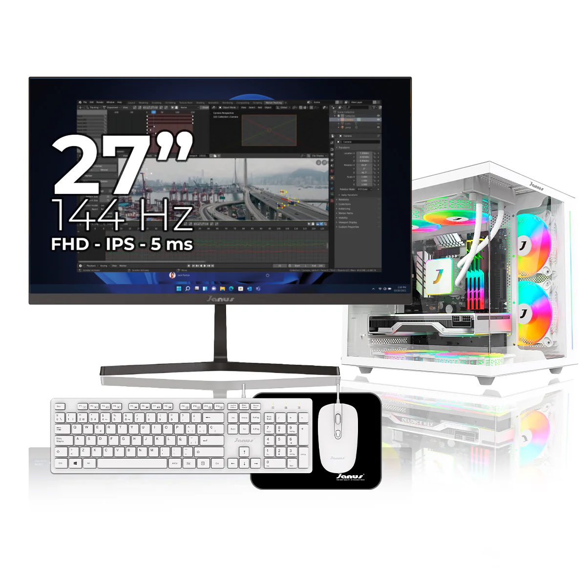 Computador Gamer Janus INTEL CORE I5 14400 MEMORIA RAM 16GB SSD 512GB M.2 Board H610M FUENTE Janus 650W 80 PLUS BRONZE - Image 4