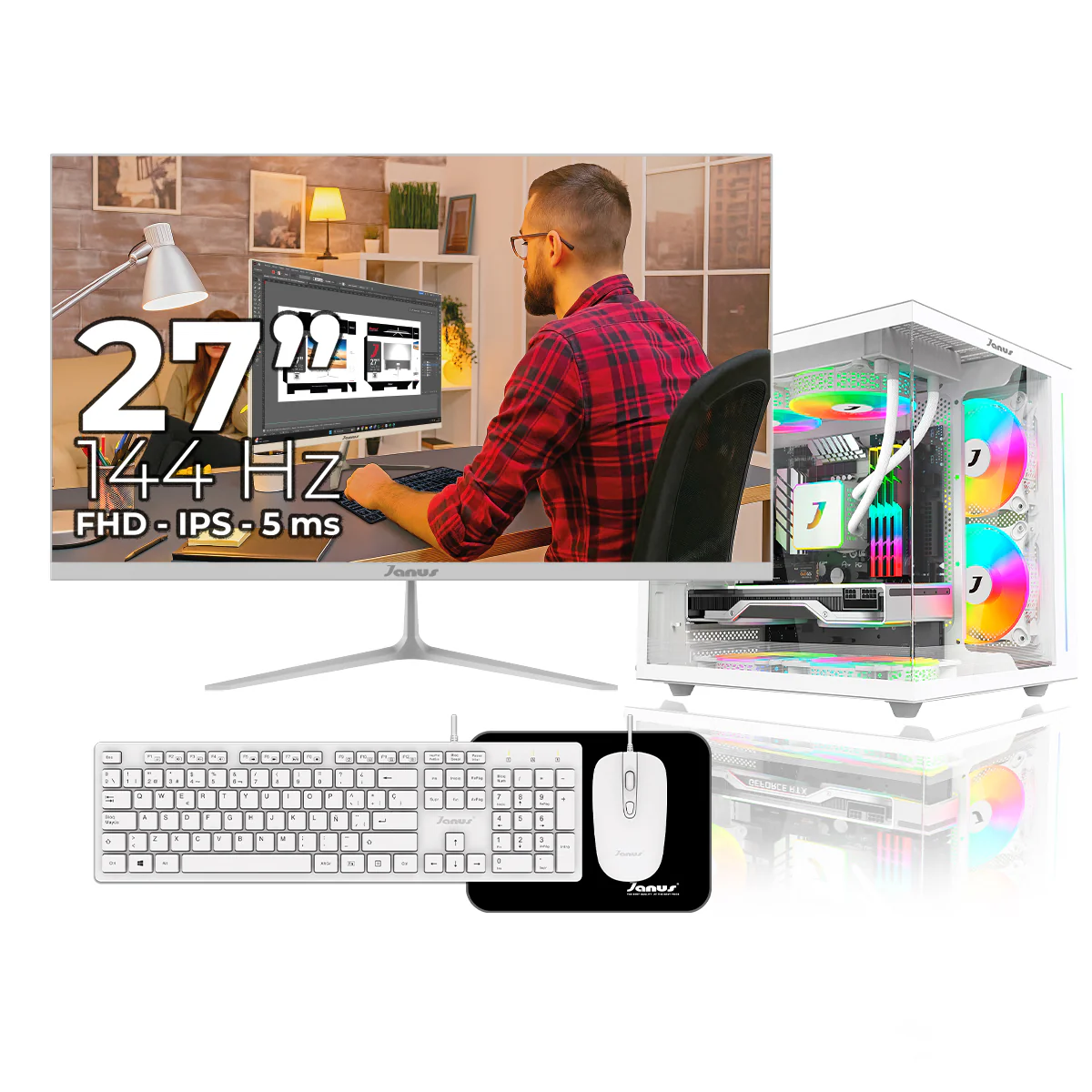 Computador Gamer Janus INTEL CORE I5 14400 MEMORIA RAM 16GB SSD 512GB M.2 Board H610M FUENTE Janus 650W 80 PLUS BRONZE - Image 5