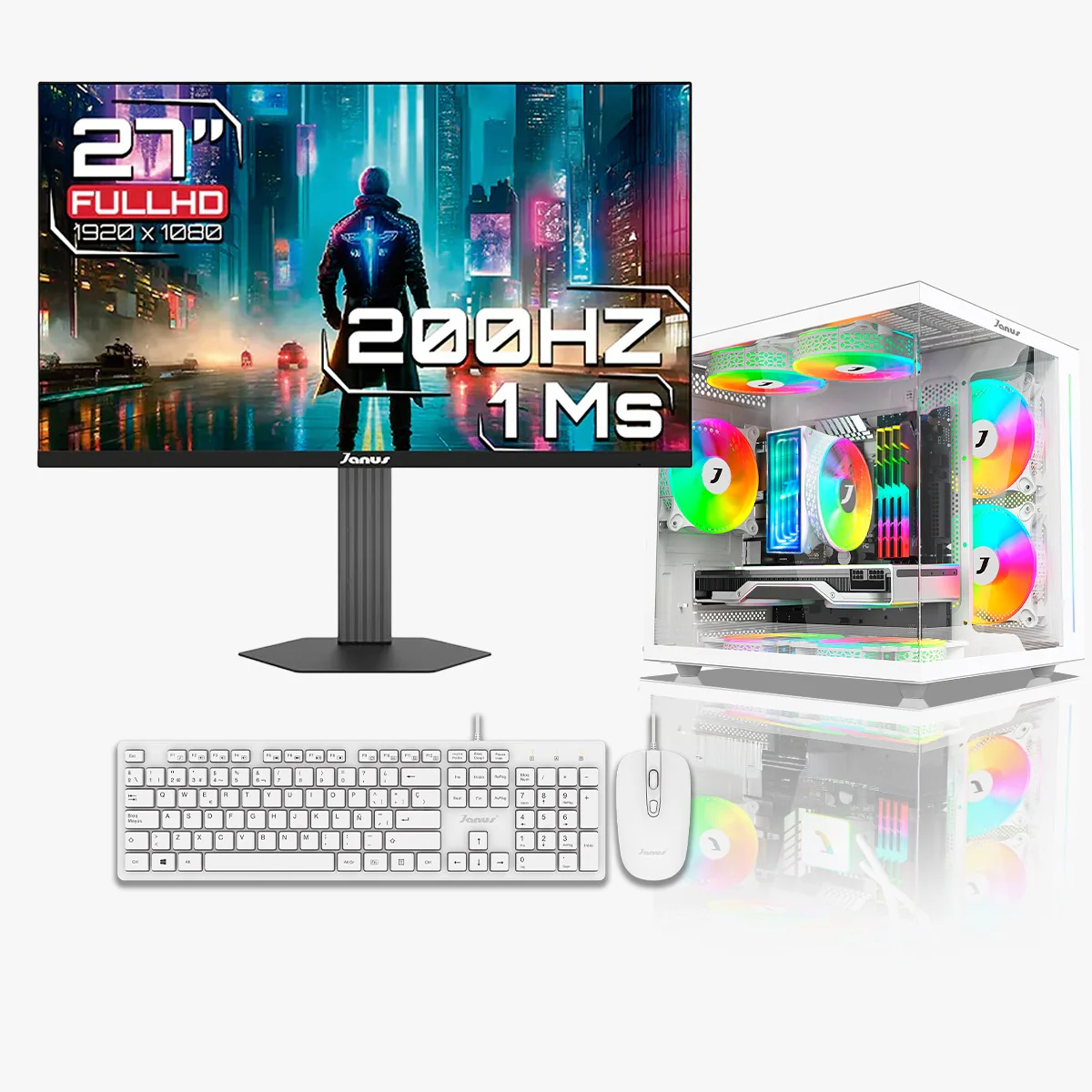 Computador Gamer Janus INTEL CORE I5 14400 MEMORIA RAM 16GB SSD 512GB M.2 Board H610M FUENTE Janus 650W 80 PLUS BRONZE - Image 6