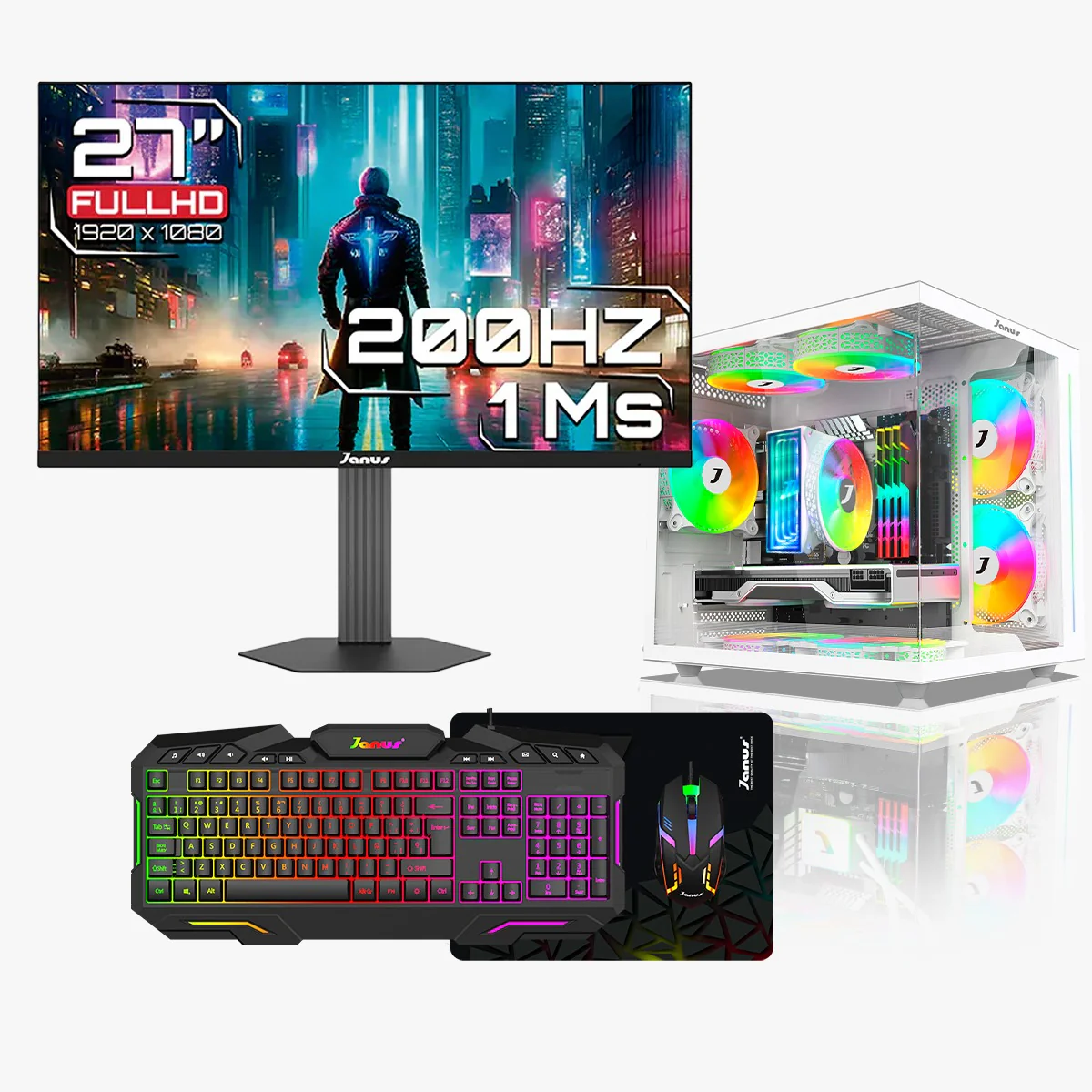 Computador Gamer Janus Amd Ryzen 5 4655G Memoria Ram 16Gb Rgb Ssd 1Tb M.2   Board A520M    Fuente Janus 400W - Image 6
