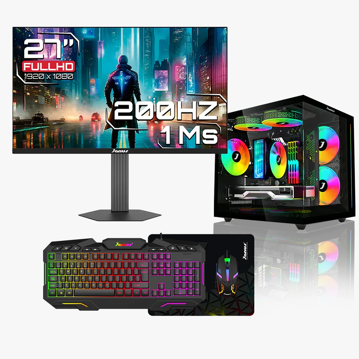 Computador Gamer Janus AMD RYZEN 5 8500G MEMORIA RAM 16GB RGB DDR5 SSD 512GB SATA   Board A620M-HDV-M2    FUENTE Janus 400W - Image 6