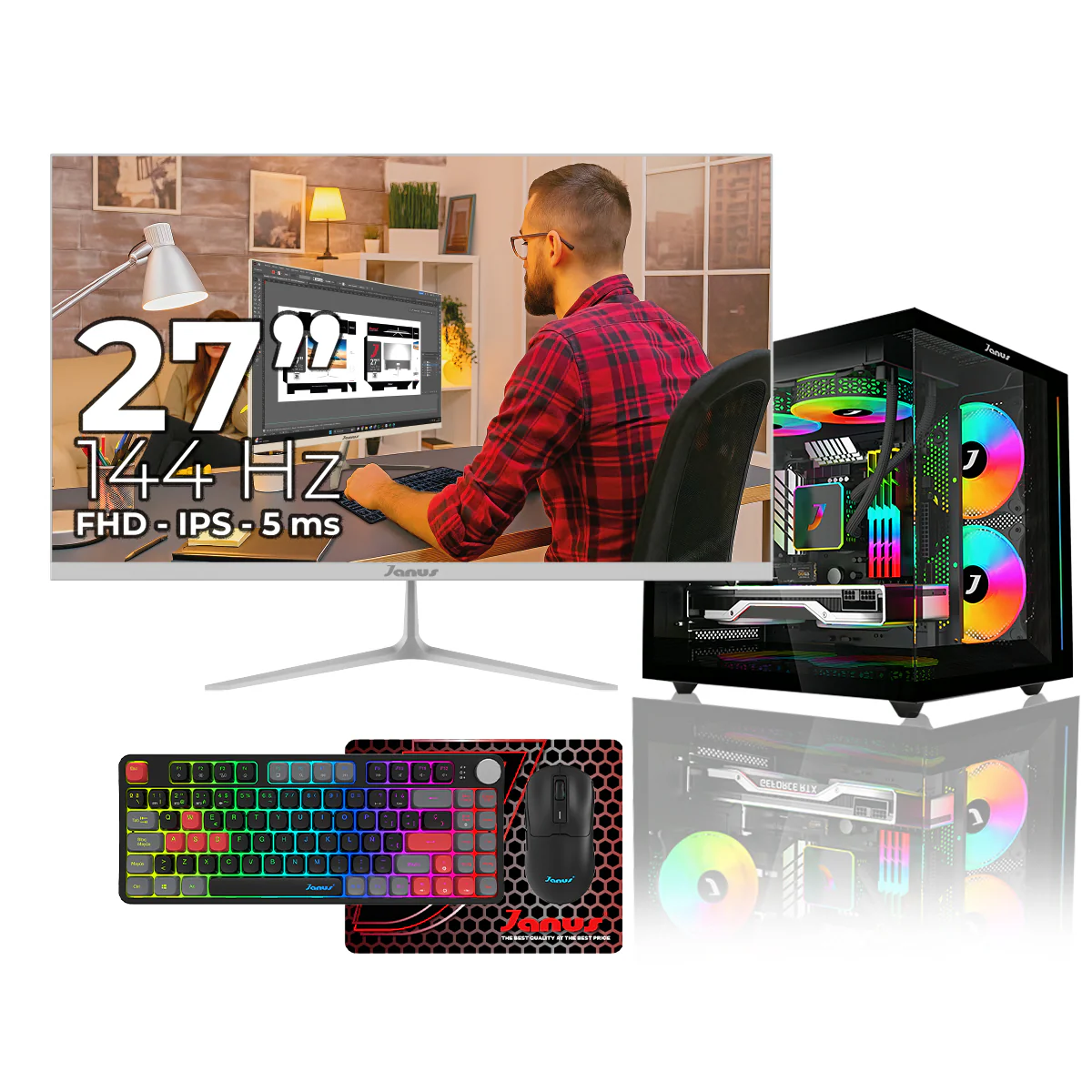 Computador Gamer Janus INTEL CORE I5 12400F MEMORIA RAM 16GB RGB SSD 512GB M.2 RTX 3050 Board H610M FUENTE Janus 400W - Image 5