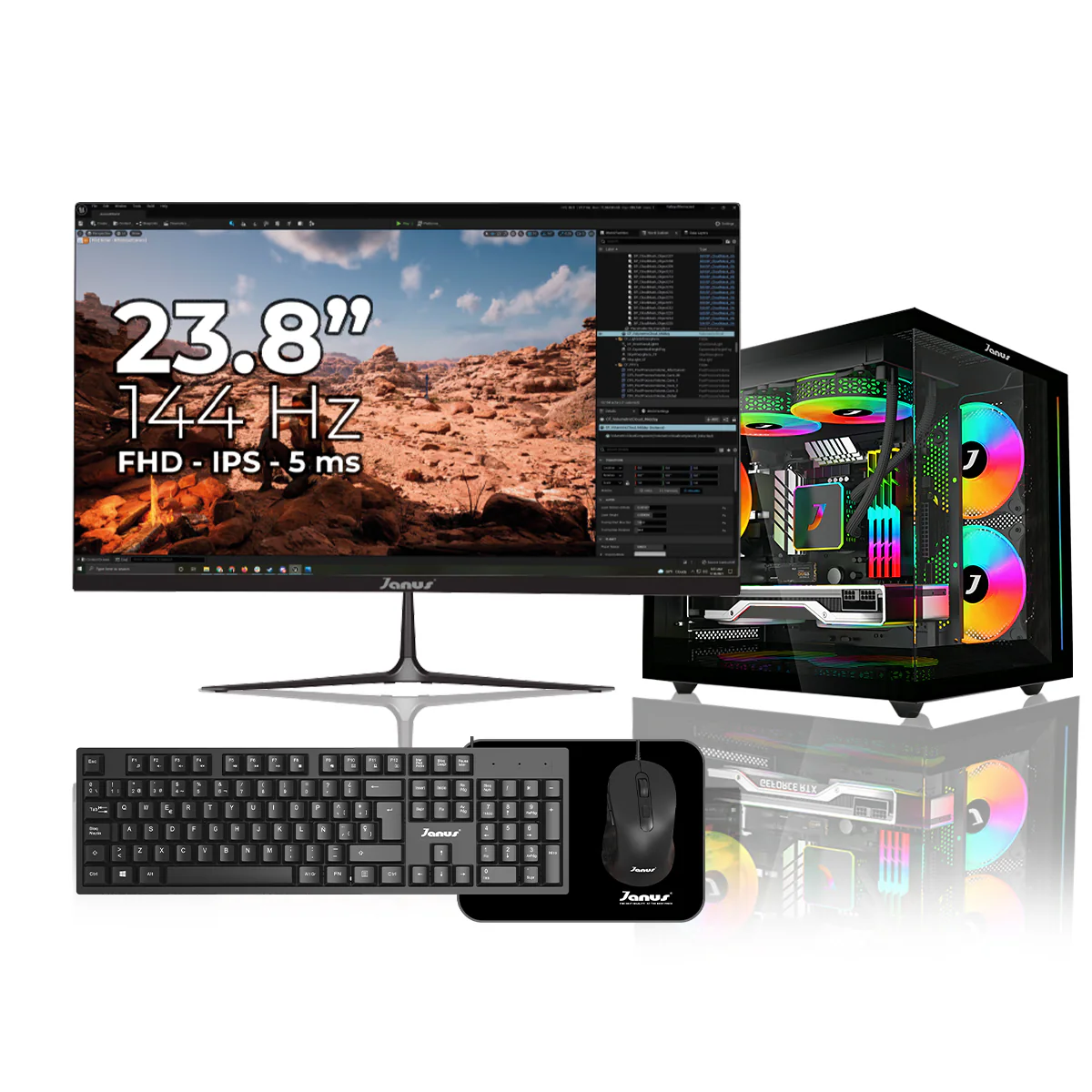 Computador Gamer Janus AMD RYZEN 5 5600GT MEMORIA RAM 16GB SSD 512GB M.2 Board A520M FUENTE Janus 400W - Image 2
