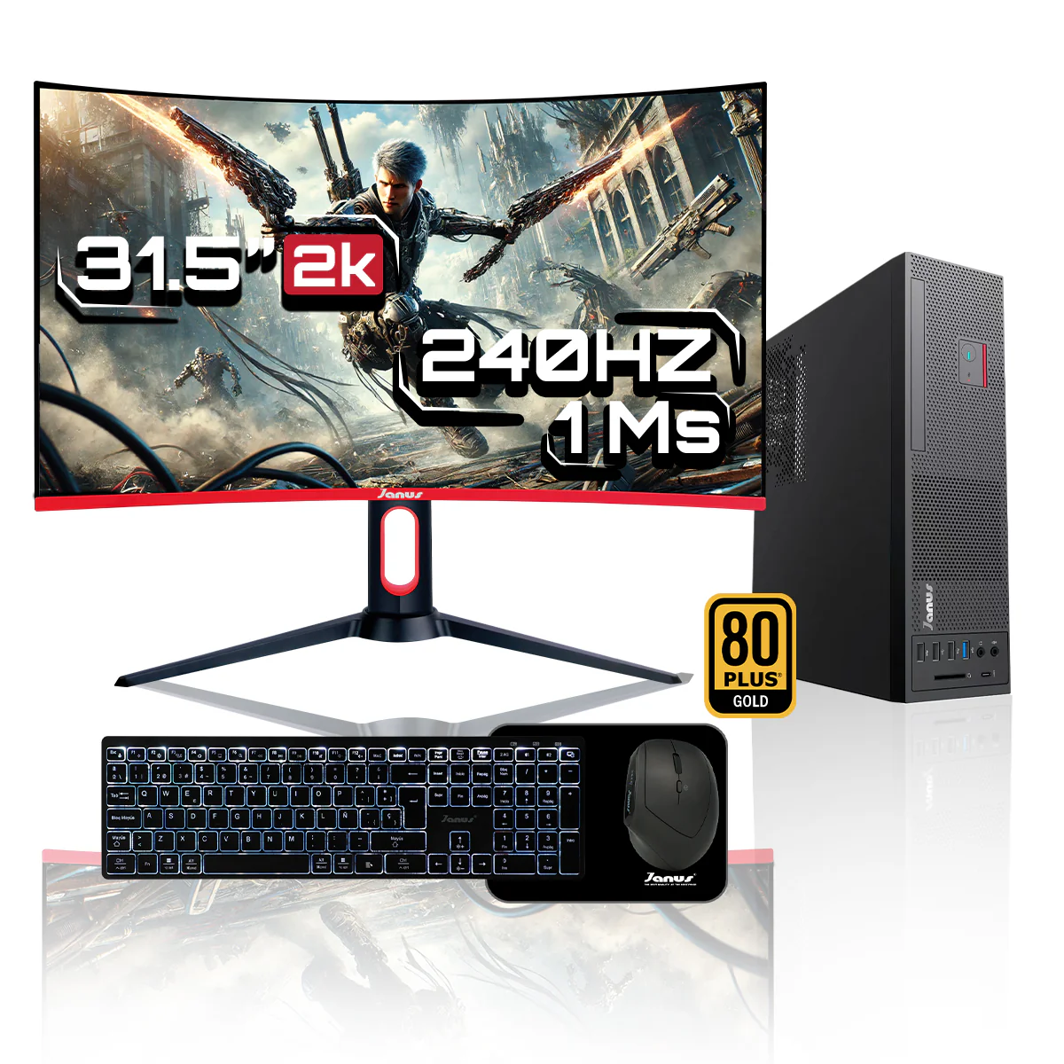 Workstation Janus INTEL CORE I3 10105 MEMORIA RAM 16GB SSD 512GB M.2 Board H410M-HDV FUENTE Janus 300W 80 + GOLD - Image 7